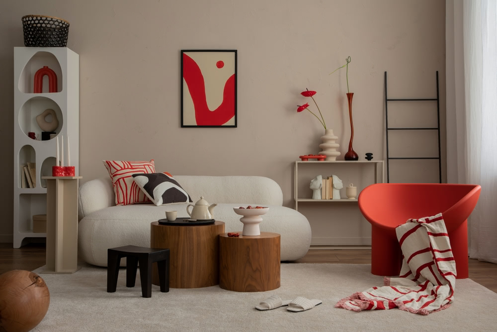 Come abbinare il rosso in casa? 1 Immagine di arredamento rosso