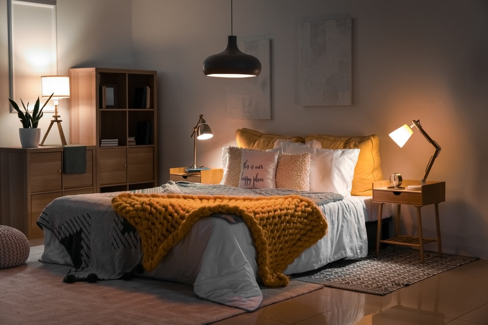 Come arredare una camera da letto? 3 Immagine di camera da letto gialla