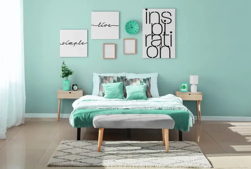 Quali sono le palette di colori per la casa di tendenza per il 2024? 4 Immagine di casa turchese