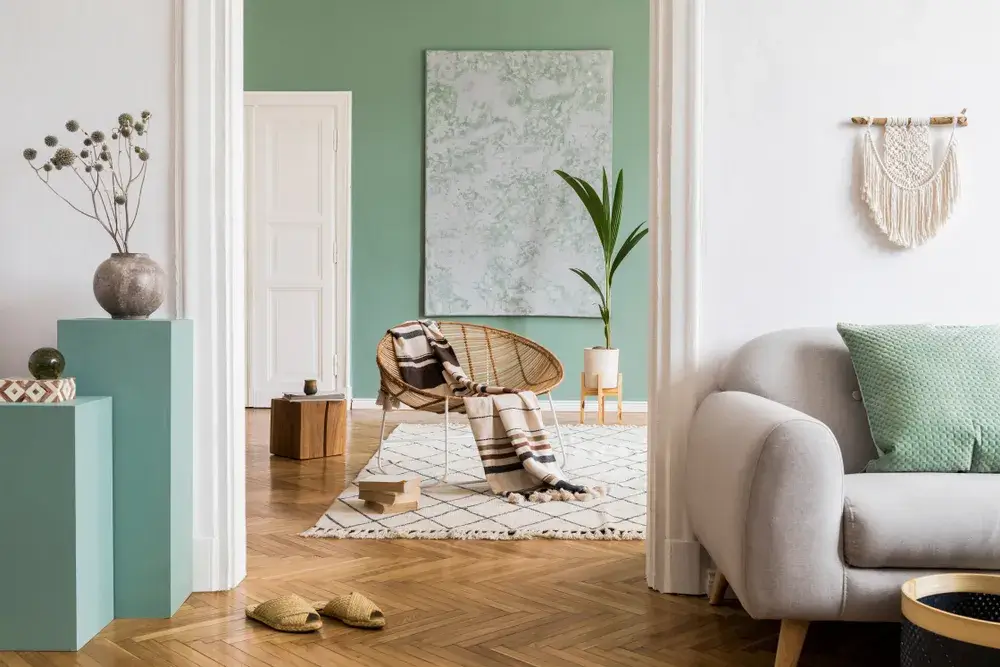 Quali sono le palette di colori per la casa di tendenza per il 2024? 5 Immagine di casa verde