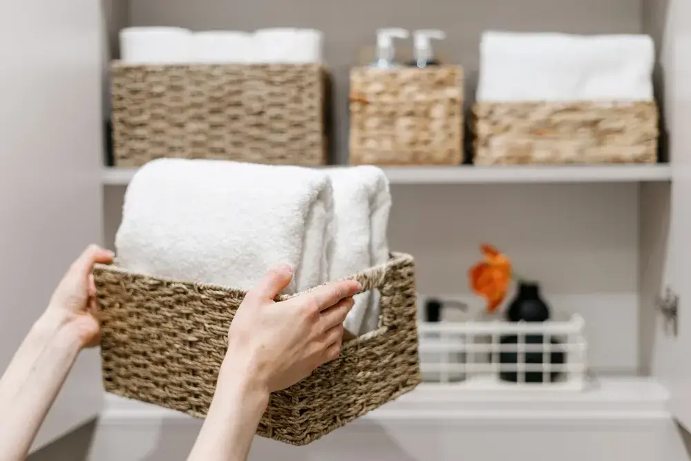 Arredare casa arredare con i cesti di vimini 2 Immagine di vimini cesto
