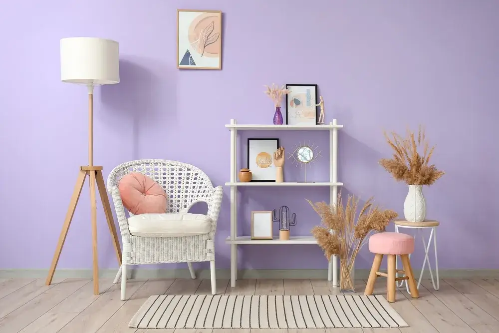 La versatilità del color lilla in casa 9 Immagine di casa lilla mobili