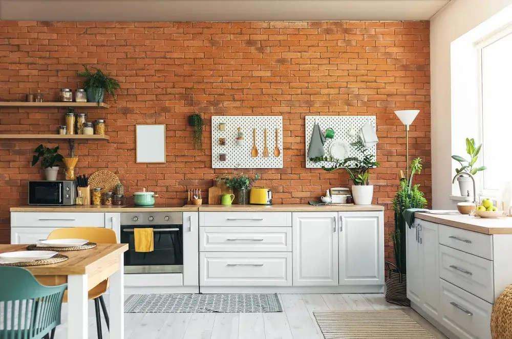 Idee per una cucina con mattoni a vista 3 Immagine di cucina mattoni