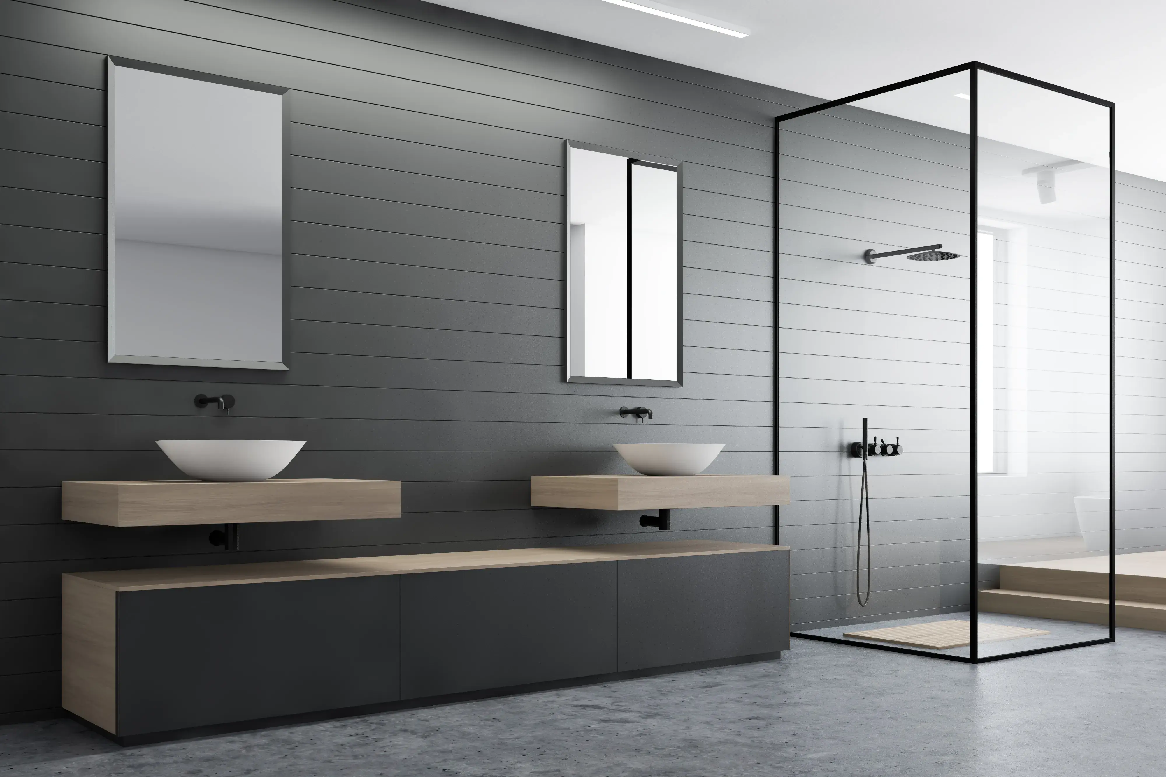Falsi miti sulle pareti scure in casa 3 Immagine di pareti scure bagno
