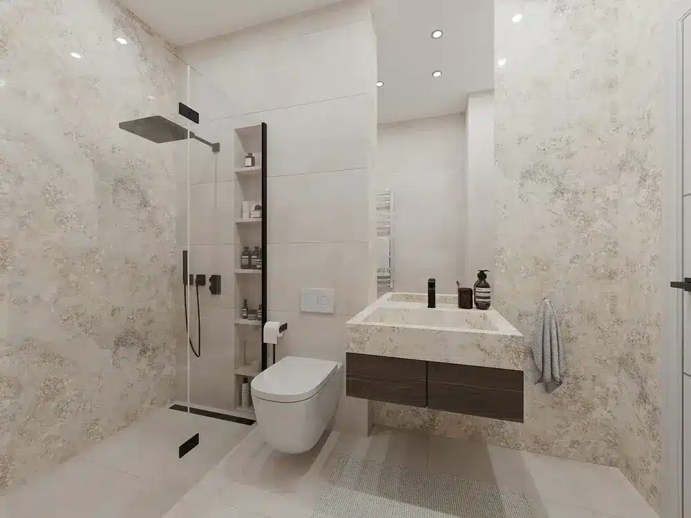 Come creare due bagni da uno stretto? 5 Immagine di bagni