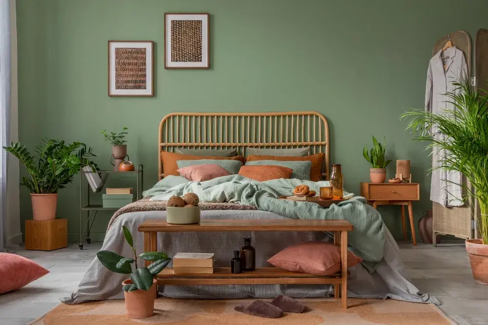 Color salvia in casa: quali sono gli abbinamenti corretti? 3 Immagine di camera salvia