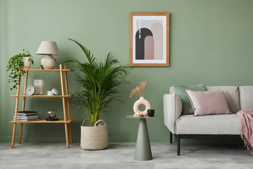 Color salvia in casa: quali sono gli abbinamenti corretti? 4 Immagine di salone salvia