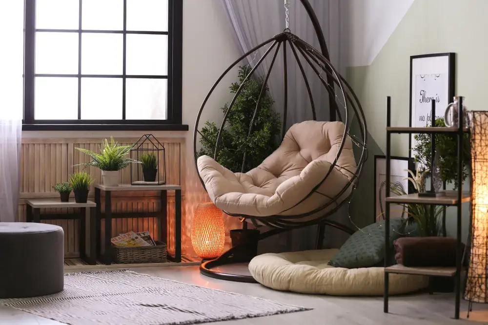 Poltrona sospesa: un modo innovativo per decorare 4 Immagine di poltrona sospesa interno