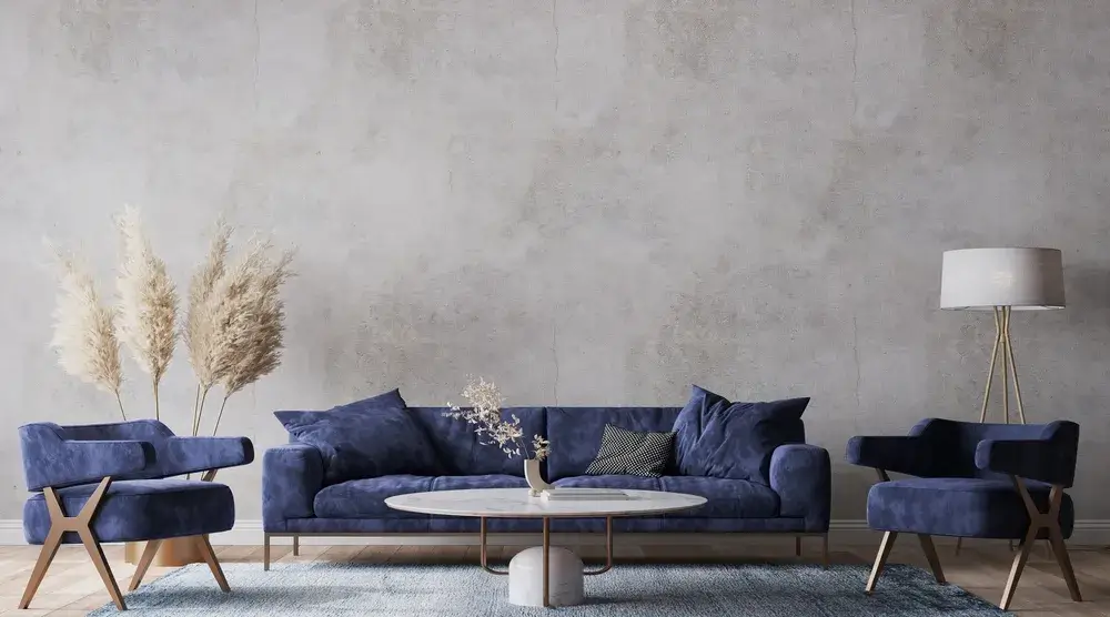 Divano blu: come abbinarlo alle pareti? 5 Immagine di divano blu pareti