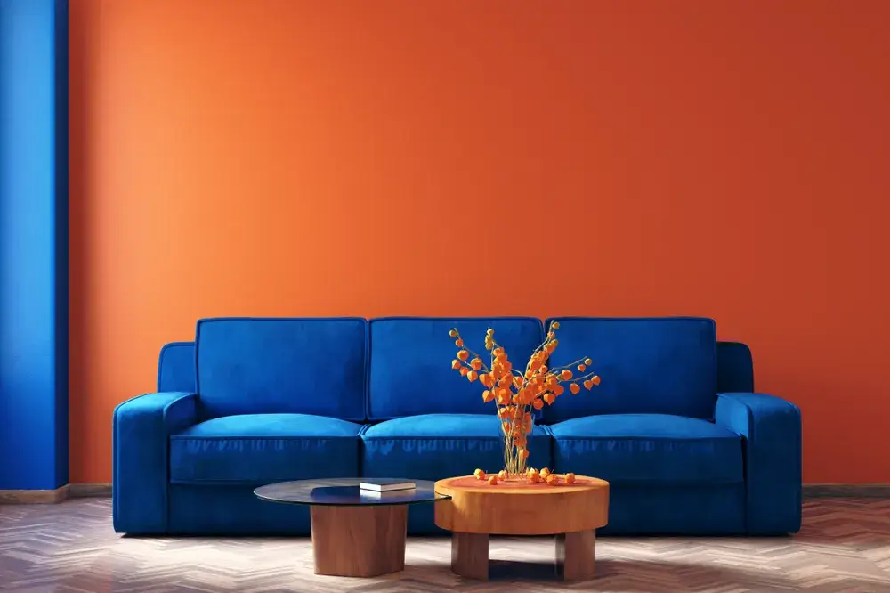 Divano blu: come abbinarlo alle pareti? 1 Immagine di divano blu