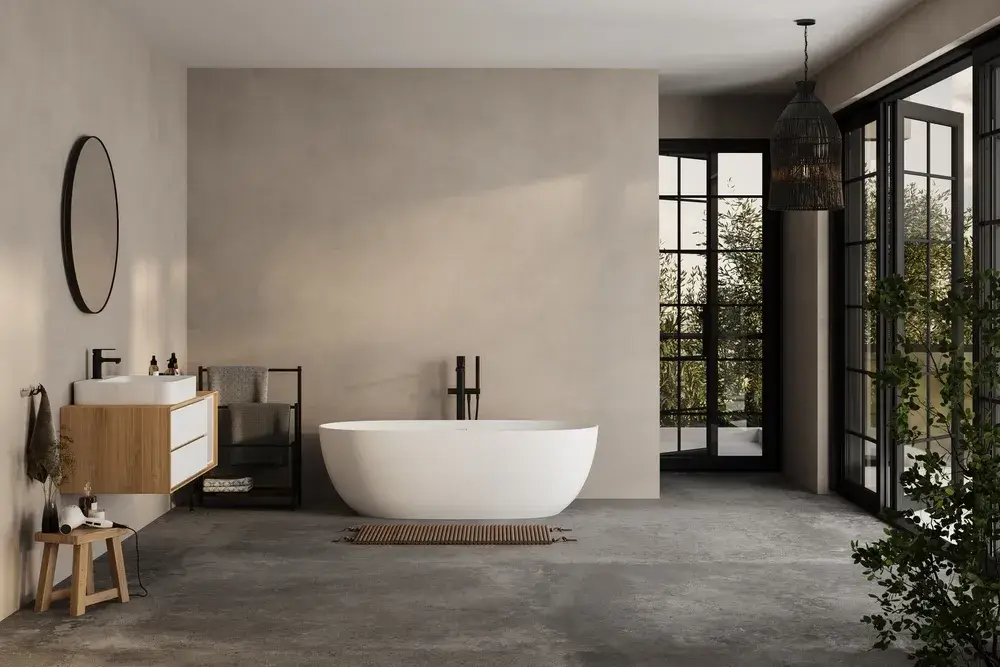 Effetto cemento: tutte le soluzioni per applicarlo in bagno 11 Immagine di effetto cemento