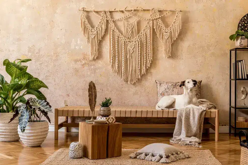 Macramé: decorazione per interni 11 Immagine di macrame boho