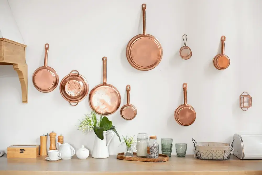 Come abbinare metalli diversi in casa? 4 Immagine di rame cucina