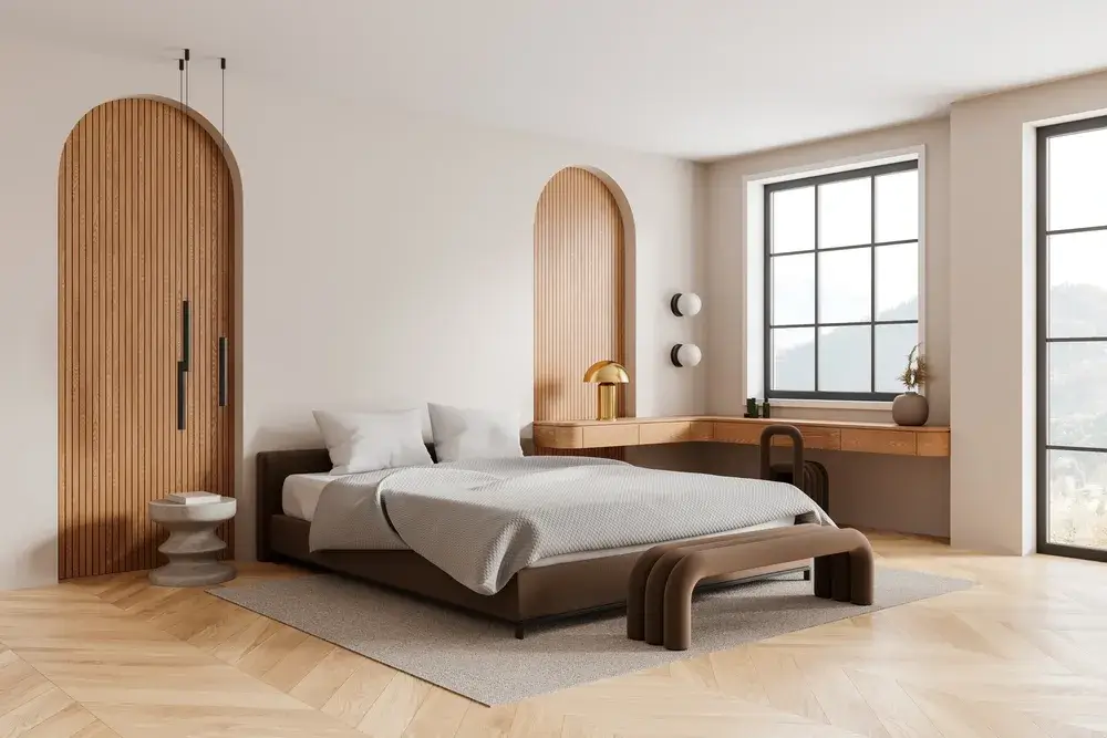 Archi in casa: come sfruttare lo spazio senza chiuderlo completamente 4 Immagine di archi camera da letto