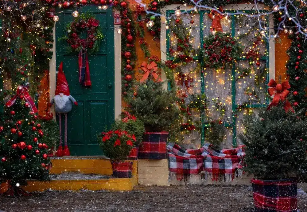 Decorare la porta e l'ingresso per Natale 2 Immagine di ingresso natale