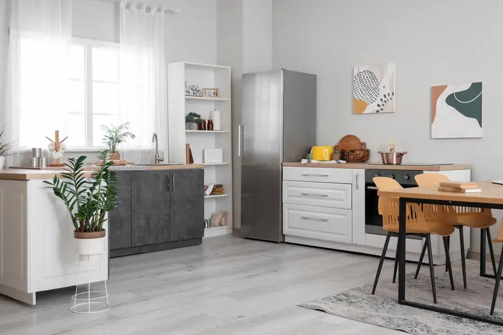 Cucina senza pensili: perché sceglierla? 4 Immagine di pensili cucina